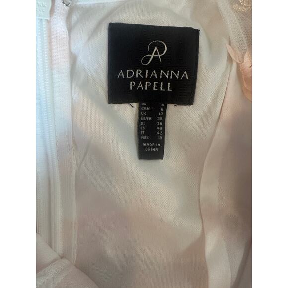 Adrianna Papell pink/white embroidered bell sleeve short dress, size 6, NWT - Picture 7 of 8